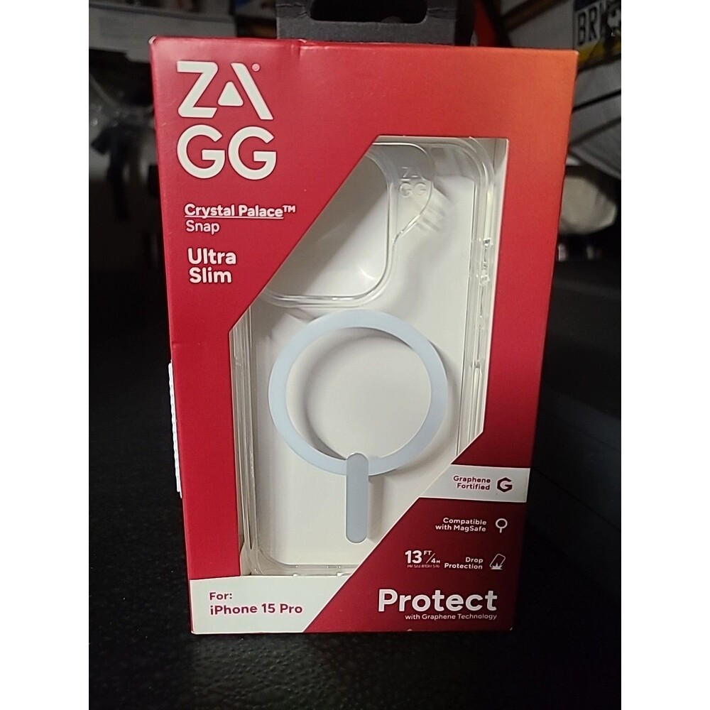 ZAGG Crystal Palace Snap Case with MagSafe for iPhone 15 Pro - Clear/White